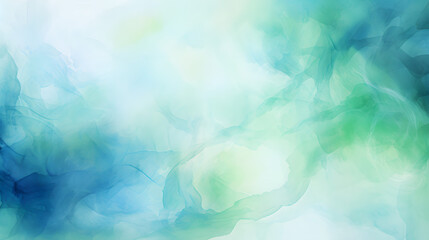 Fototapeta na wymiar Abstract watercolor background with blended blue and green hues