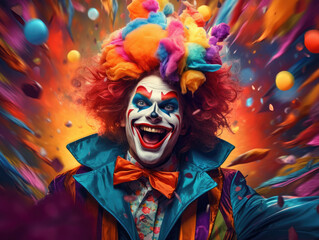 Costume party circus fun carnival funny clown