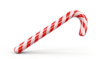 Candy Cane Isolated on the White Background
