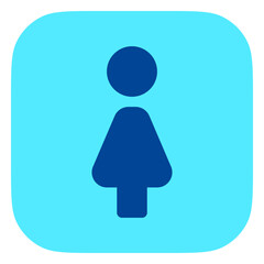 Editable female restroom vector icon. Part of a big icon set family. Perfect for web and app interfaces, presentations, infographics, etc