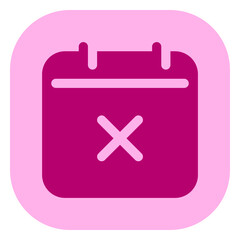 Editable vector delete calendar event icon. Part of a big icon set family. Perfect for web and app interfaces, presentations, infographics, etc