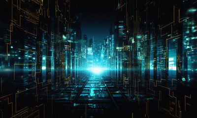 Abstract concepts of cybersecurity technology