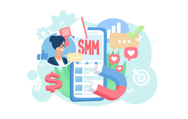 Digital marketing, online advertising, SMM concept