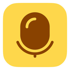 Vector microphone, podcast, recorder icon. Black, white background. Perfect for app and web interfaces, infographics, presentations, marketing, etc.