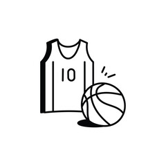 Basketball Jersey icon vector stock illustration
