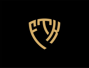 FTK creative letter logo design vector icon illustration