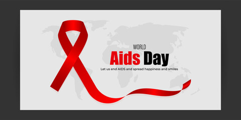 Vector illustration of World AIDS Day social media feed template