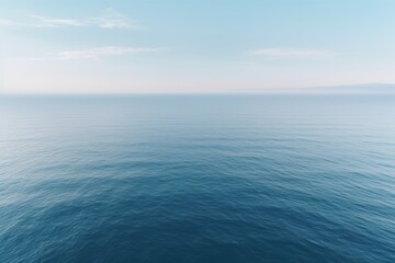 Fototapeta premium Empty Ocean view from above. Sea surface aerial view. Water surface background. View of beautiful sea wave surface