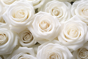 beautiful white roses background for wedding