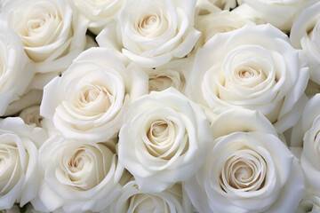 beautiful white roses background for wedding