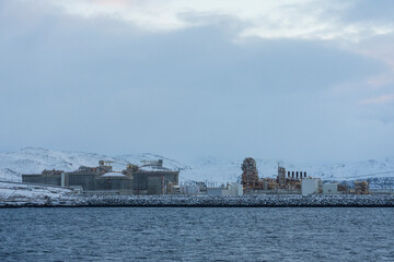 Naklejka premium Melkøya, Hammerfest, Finnmark, Norway