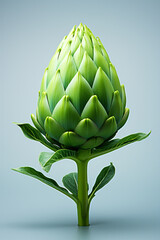Obraz premium Artichoke. Portrait. Ideal for advertising or banner.