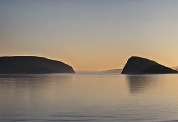 Naklejka premium Wilderness Wonder: Quebec's Gaspé Peninsula Coastal Exploration