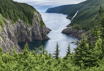 Naklejka na ściany i meble Wilderness Wonder: Quebec's Gaspé Peninsula Coastal Exploration