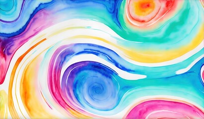 Abstract watercolor background. Digital art painting. Colorful texture.