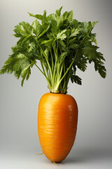 Carrot. Portrait. Ideal for advertising or banner.