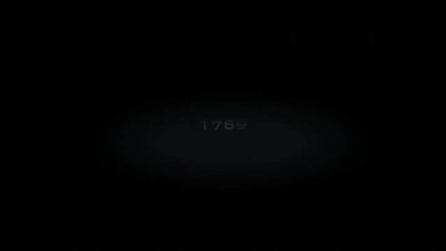 1769 3D title metal text on black alpha channel background