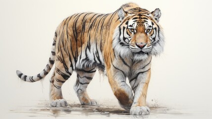 Obraz premium illustrations of a majestic Bengal tiger