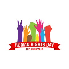 Fototapeta premium Vector illustration of Human Rights Day social media feed template
