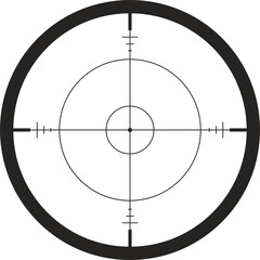 Crosshairs target for sniper shot. - obrazy, fototapety, plakaty