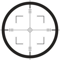 Crosshairs target for sniper shot.