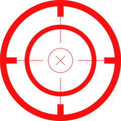 Crosshairs target for sniper shot.