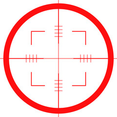 Crosshairs target for sniper shot.