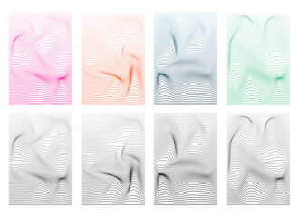 Abstract background of color and black -white vector set on a transparent background