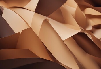 Abstract color papers geometry composition background with beige and brown tones