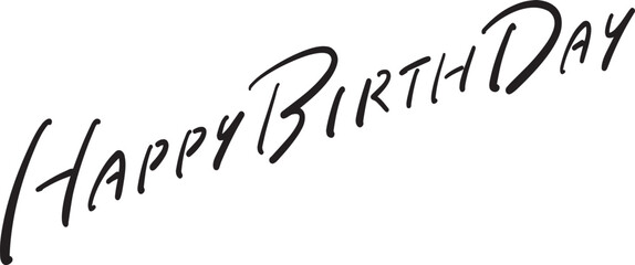 HAPPYBIRTHDAY 手書き文字　ベクター