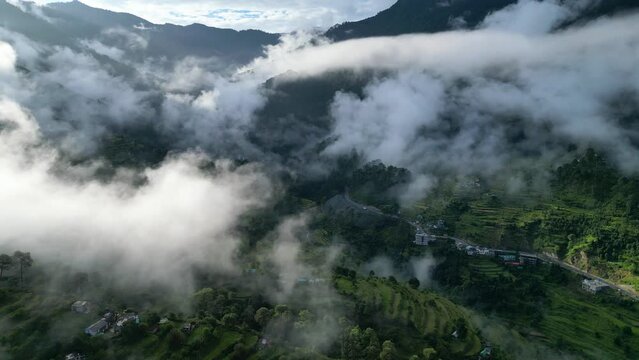 breathtaking view near Barkot enroute Yamunotri Dham Uttarakhand 