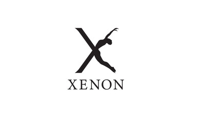 Xenon, gymnastics logo, women, lettermark