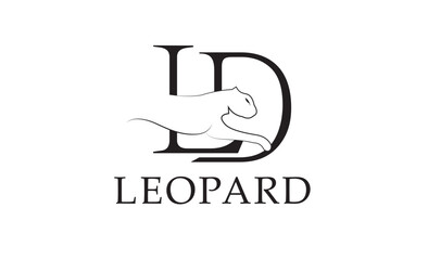 Leopard logo, minimal, animal, lettermark