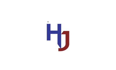 HJ, JH, H, J Abstract Letters Logo Monogram	