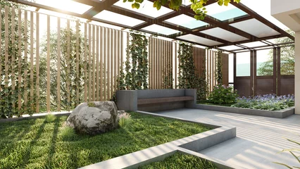 Fotobehang Sunset Soiree Rooftop Interior Design Ideas for a Perfect Summer Getaway © CGI
