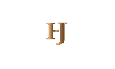 HJ, JH, H, J Abstract Letters Logo Monogram	