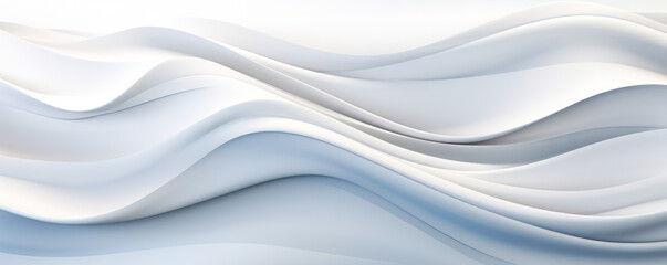 Elegant White Abstract Design with Soft Curved Lines and Wavy Patterns Creating a Serene, Flowing, and Minimalistic Artistic Background