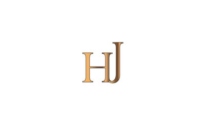 HJ, JH, H, J Abstract Letters Logo Monogram	