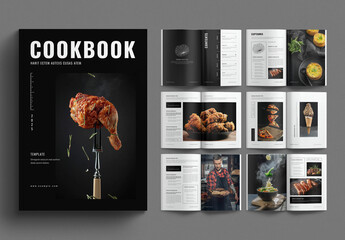 Cookbook Recipe Book Template Design Layout