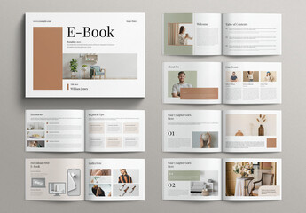eBook Template Design Layout Landscape