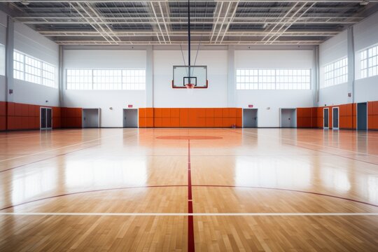 Interior Of A Multipurpose School Sport Hall