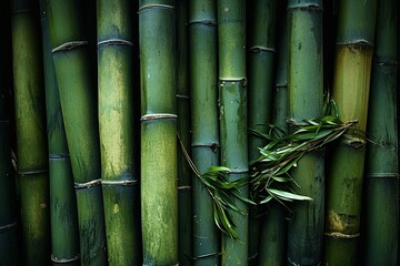 Abstract Bamboo Stalks Pattern Background


