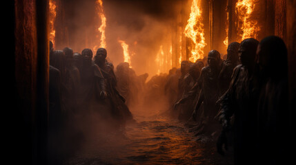 Suffering souls in hell