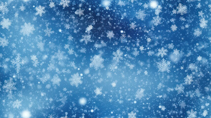 Obraz premium Seamless blue Christmas background with falling snow