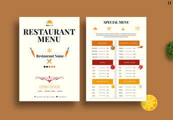 Restaurant Menu Menu Template