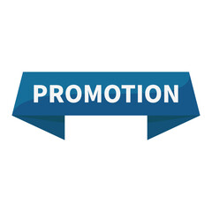 Promotion In Blue Rectangle Ribbon Shape For Sale Promotion Business Marketing Social Media Information

