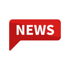 News In Red Rectangle Shape For Fresh Information Announcement Marketing Social Media
