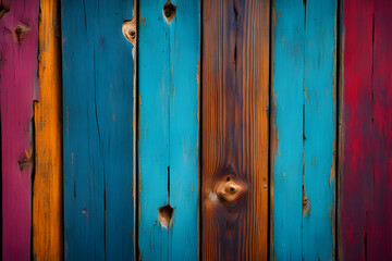 Fototapeta premium detailed old grungy colorful wood texture generative ai
