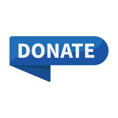 Donate In Blue Rounded Rectangle Ribbon Shape For Philanthropy Event Donation
 - obrazy, fototapety, plakaty