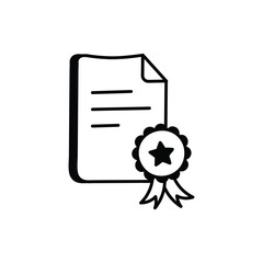 Diploma icon vector stock illustration